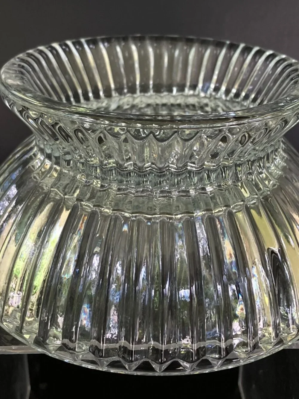 Homco Clear Ribbed Dome Fairy Lamp with Candle Cup- 3 piece